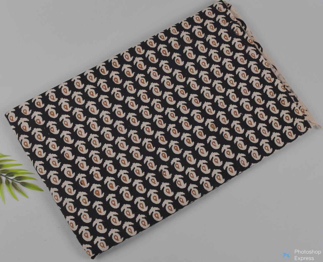 Syahi & Begar (Natural Color) Hand Block Printing Fabric