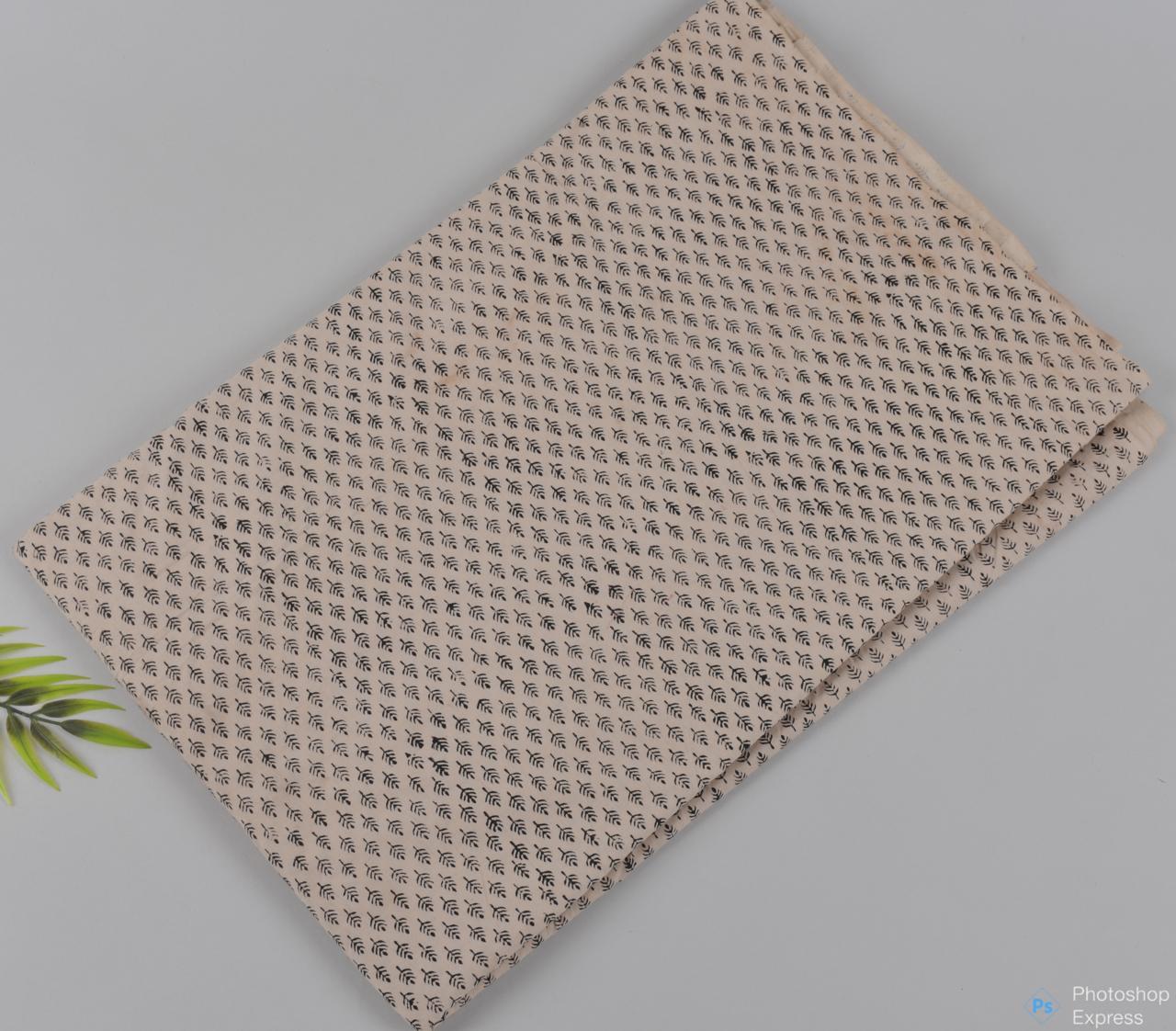 Syahi & Begar (Natural Color) Hand Block Printing Fabric