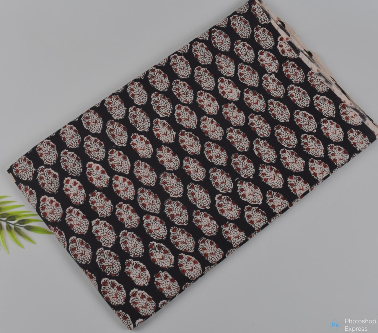 Syahi & Begar (Natural Color) Hand Block Printing Fabric