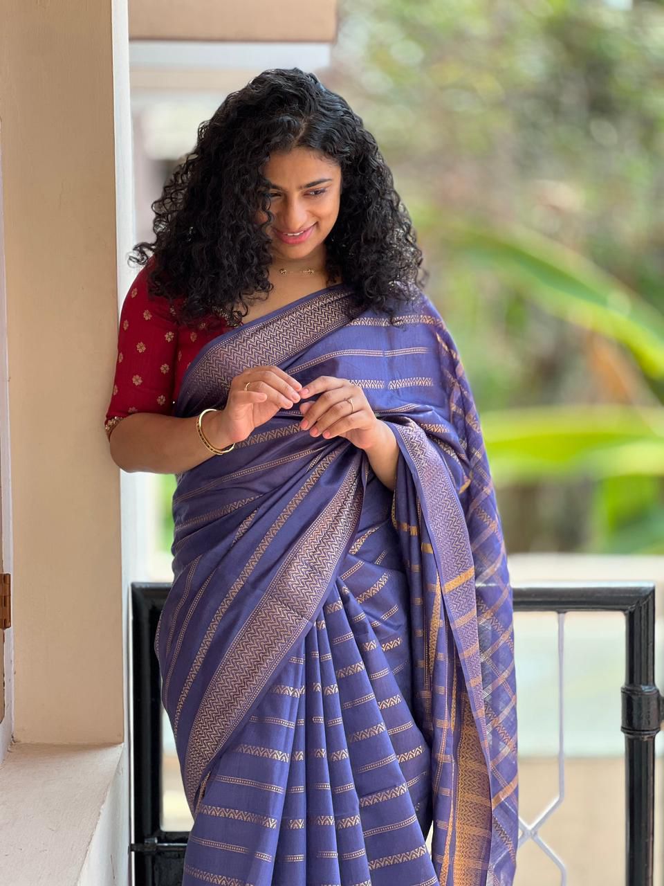 Full Body Zari Silk Blended Saree