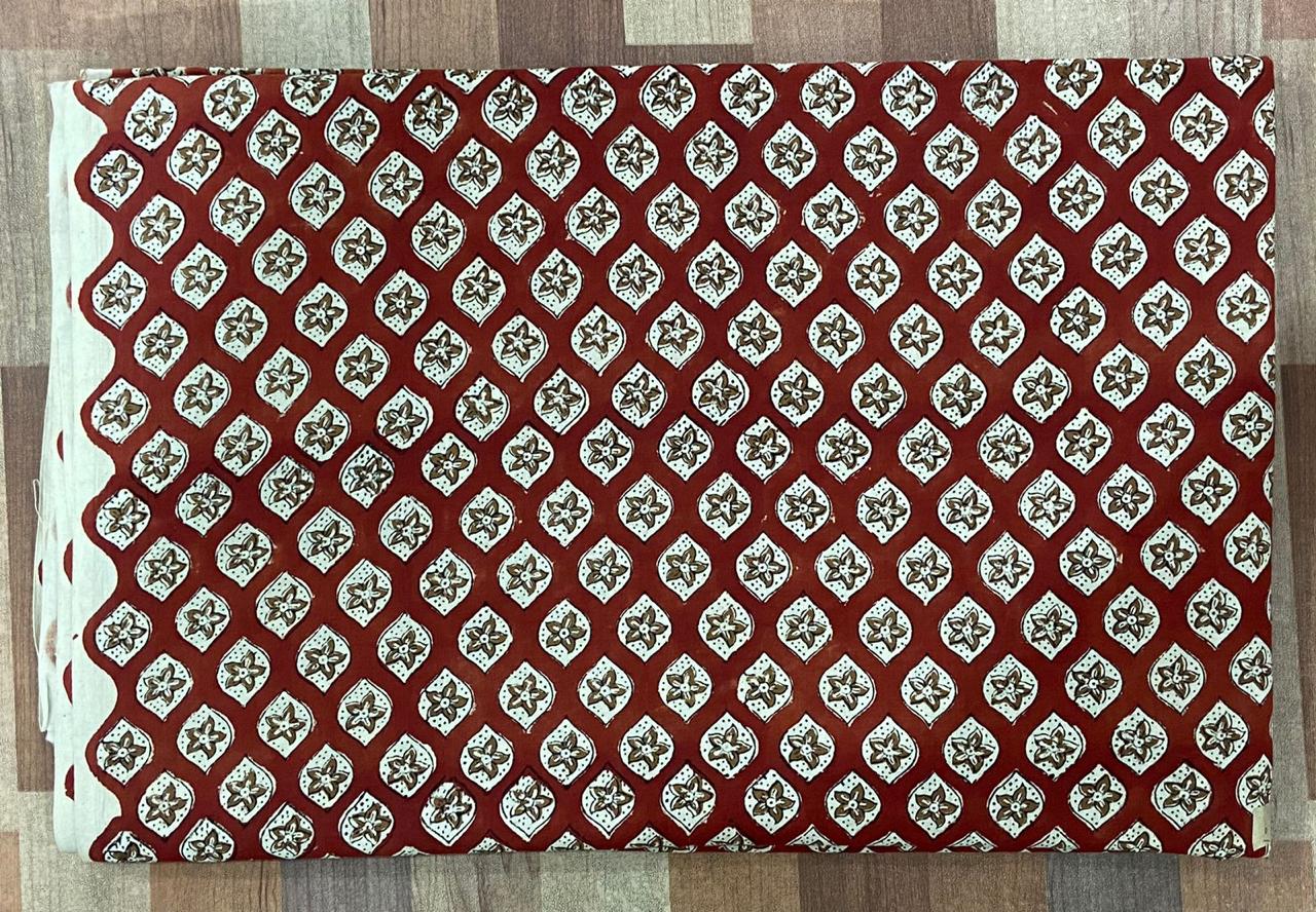 Syahi & Begar (Natural Color) Hand Block Printing Fabric