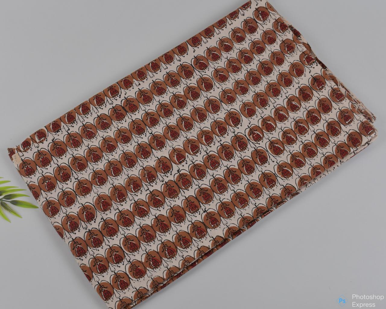 Syahi & Begar (Natural Color) Hand Block Printing Fabric