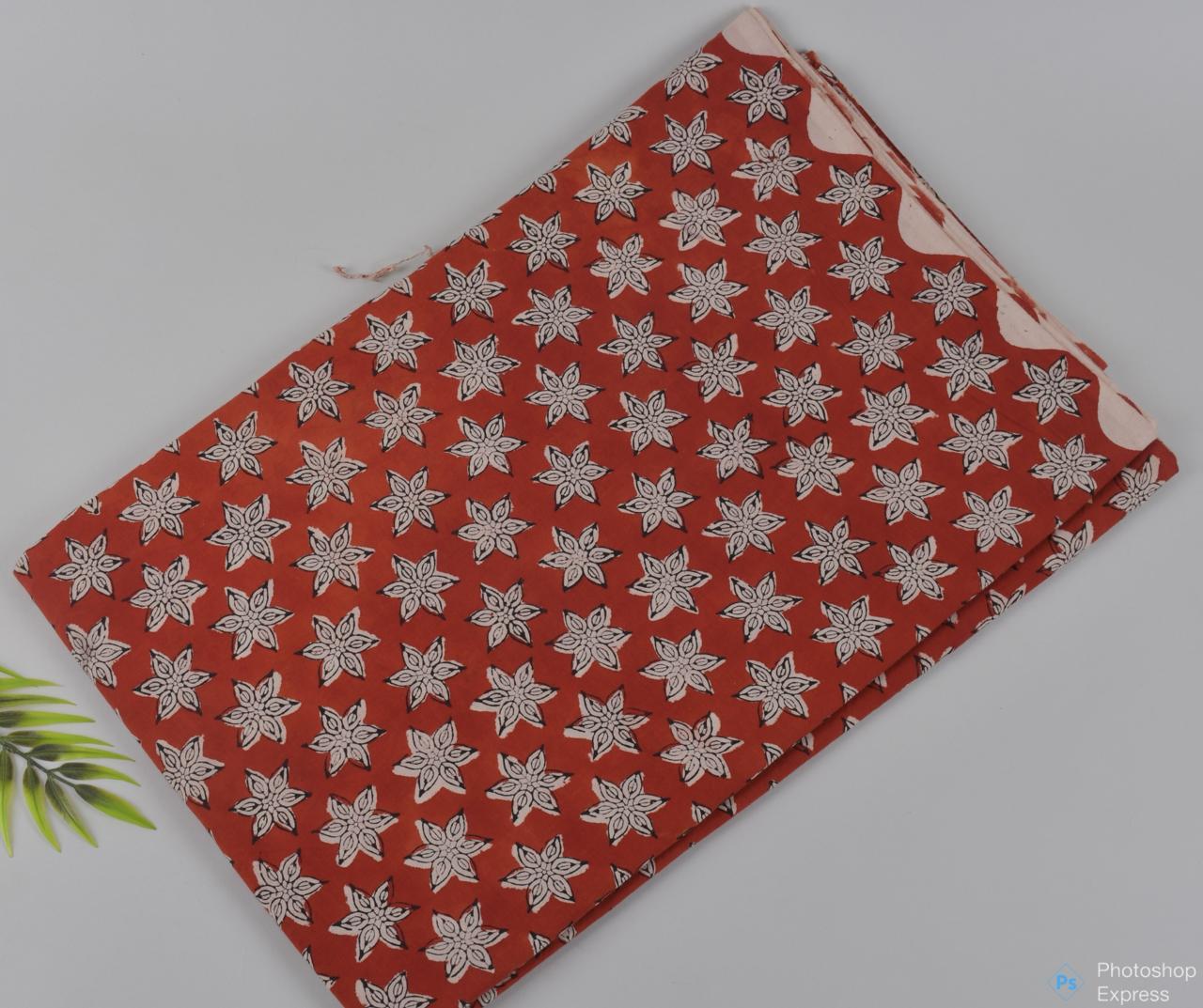 Syahi & Begar (Natural Color) Hand Block Printing Fabric