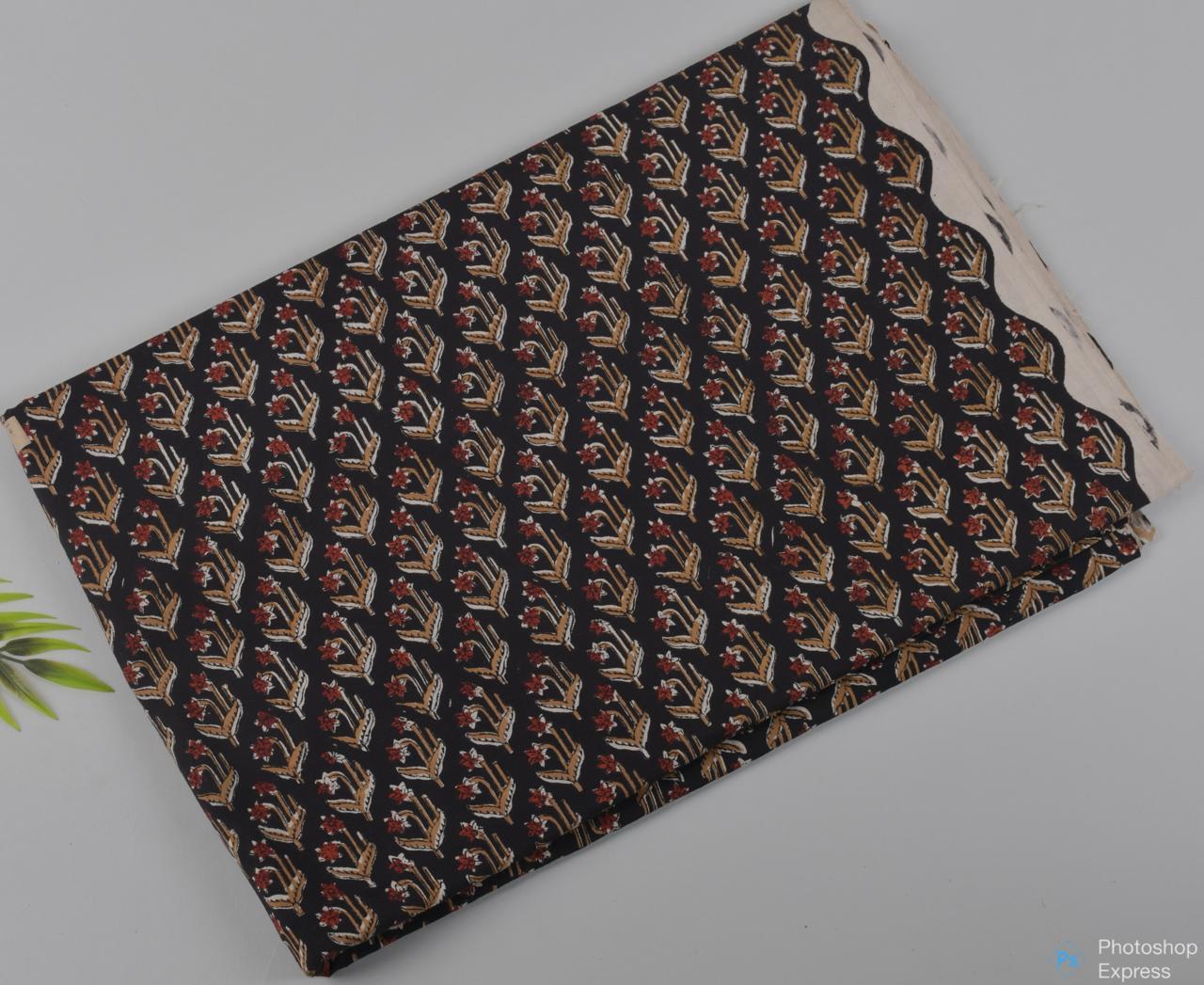 Syahi & Begar (Natural Color) Hand Block Printing Fabric