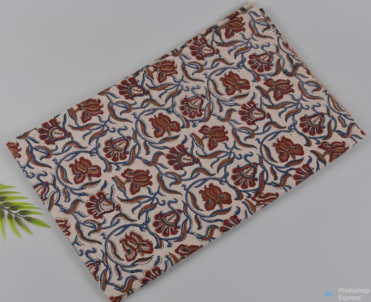 Syahi & Begar (Natural Color) Hand Block Printing Fabric