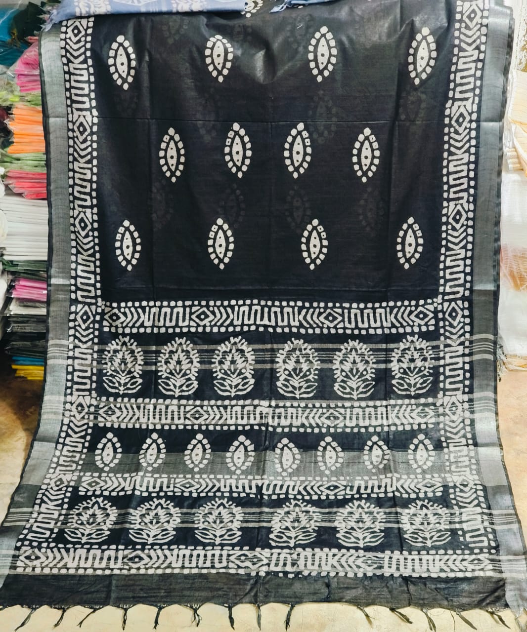 Hand Crafted Batik Print Saree