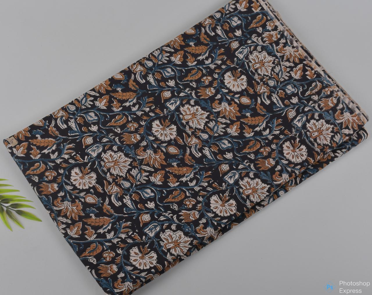 Syahi & Begar (Natural Color) Hand Block Printing Fabric
