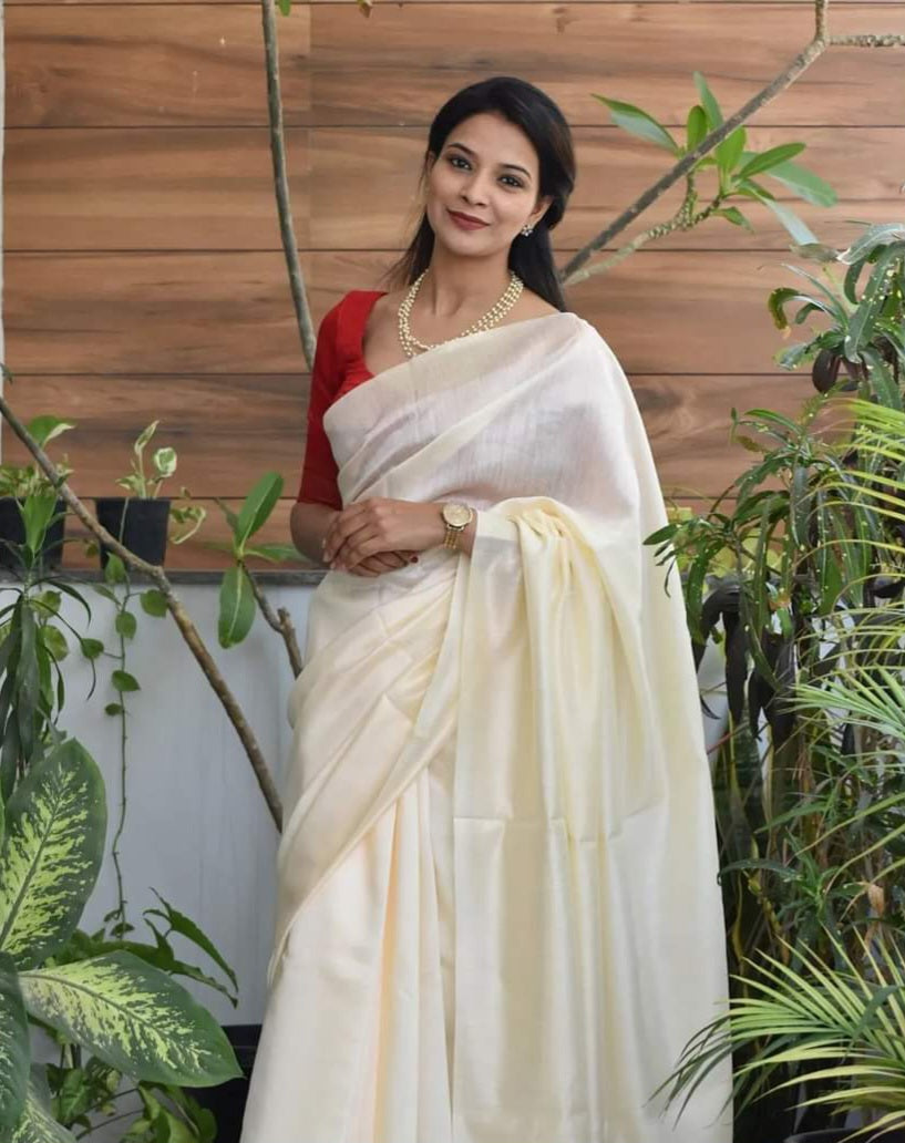 Kota Silk & Viscose Blend Saree with 3" Zari