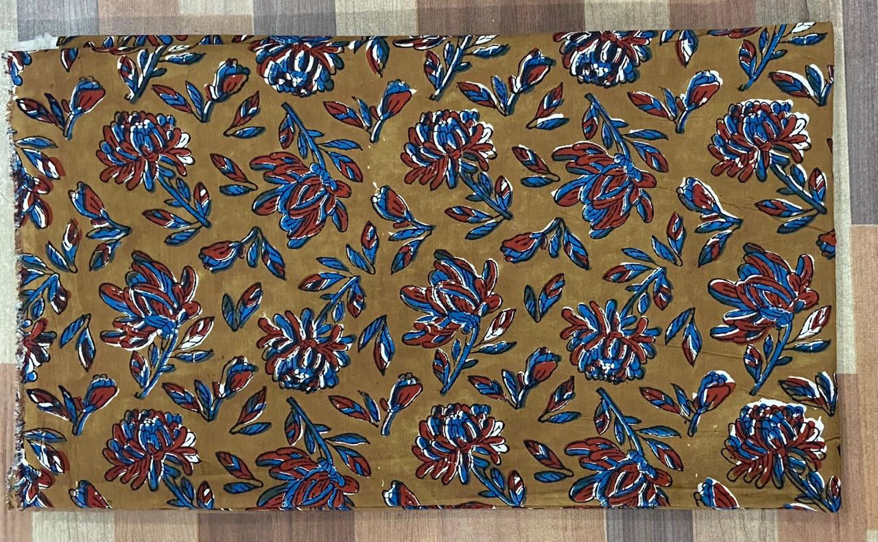 Syahi & Begar (Natural Color) Hand Block Printing Fabric