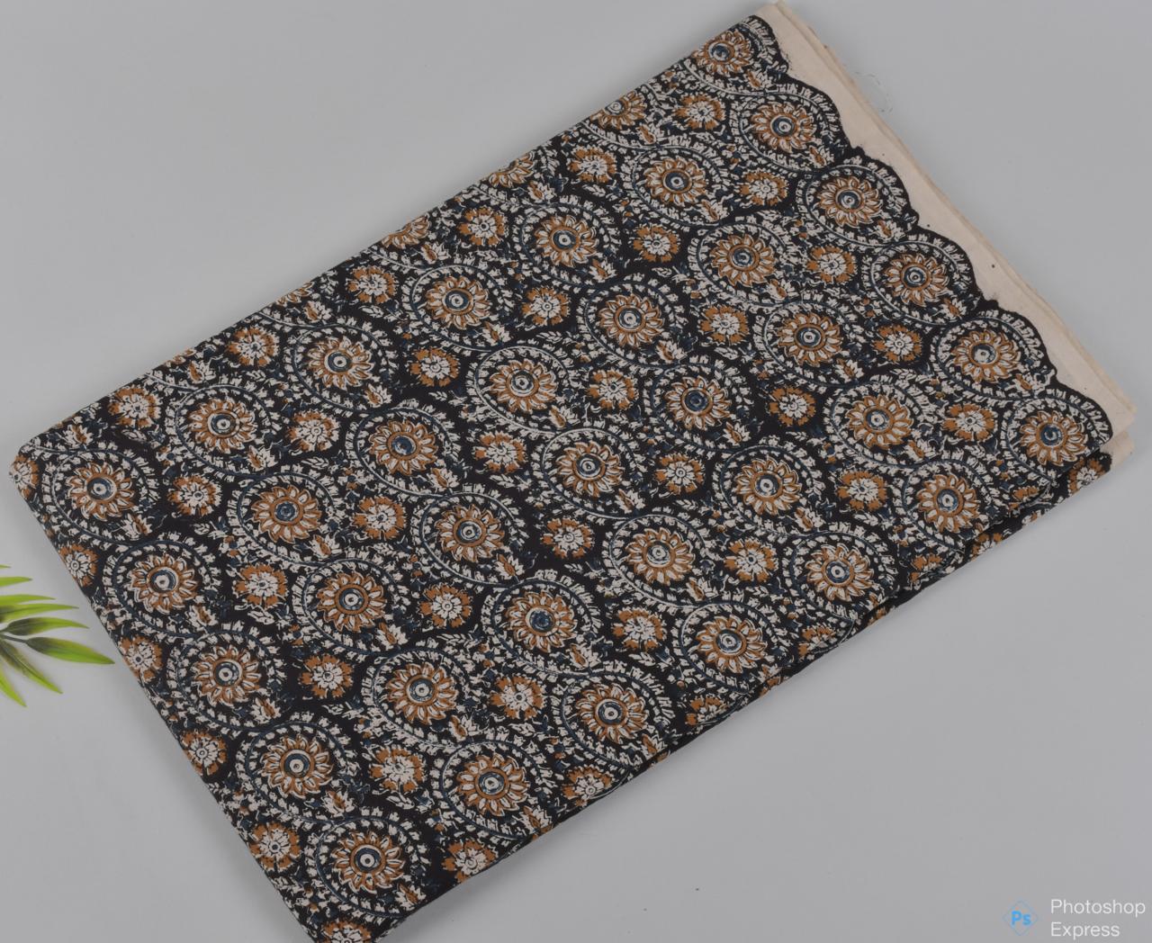 Syahi & Begar (Natural Color) Hand Block Printing Fabric