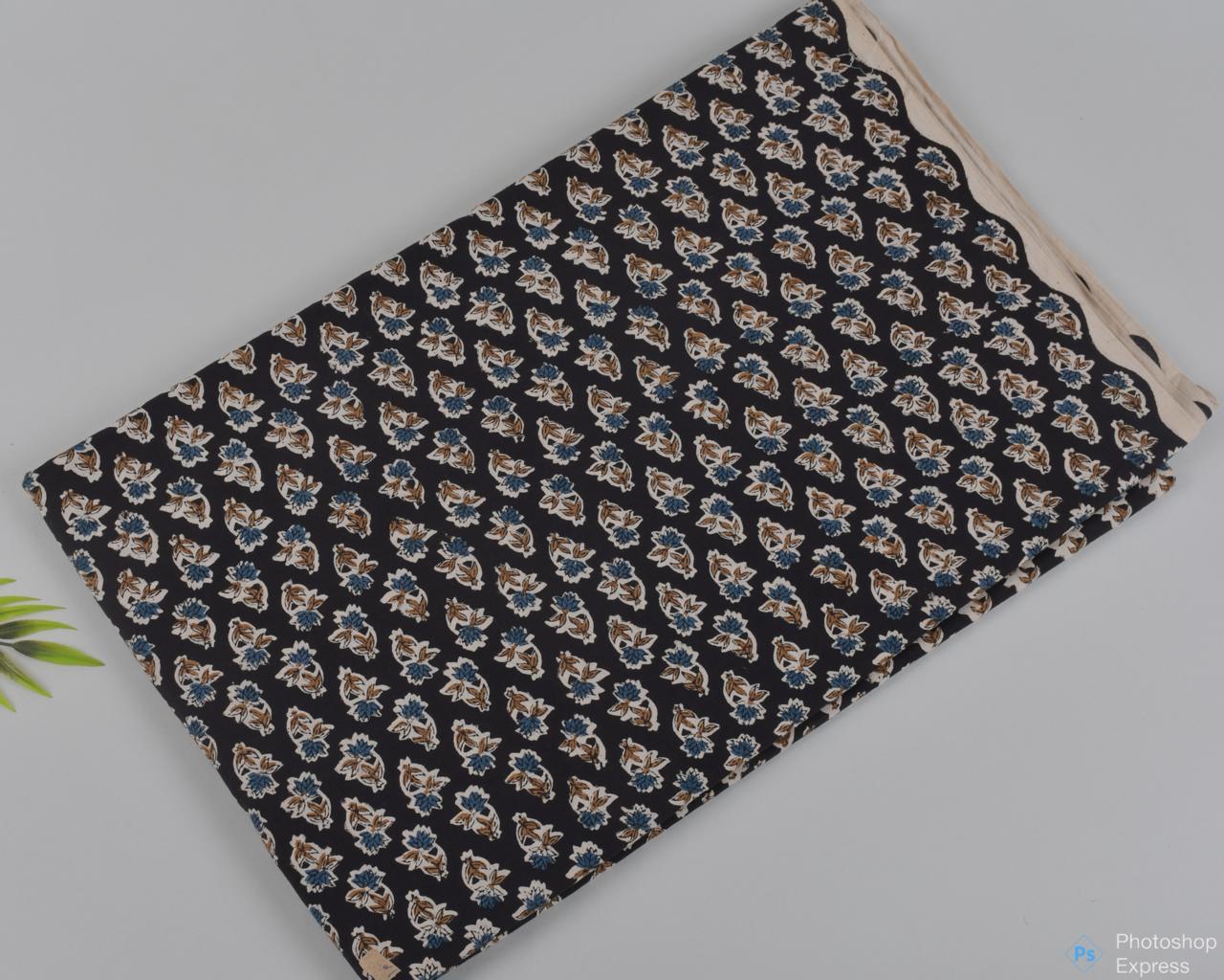 Syahi & Begar (Natural Color) Hand Block Printing Fabric