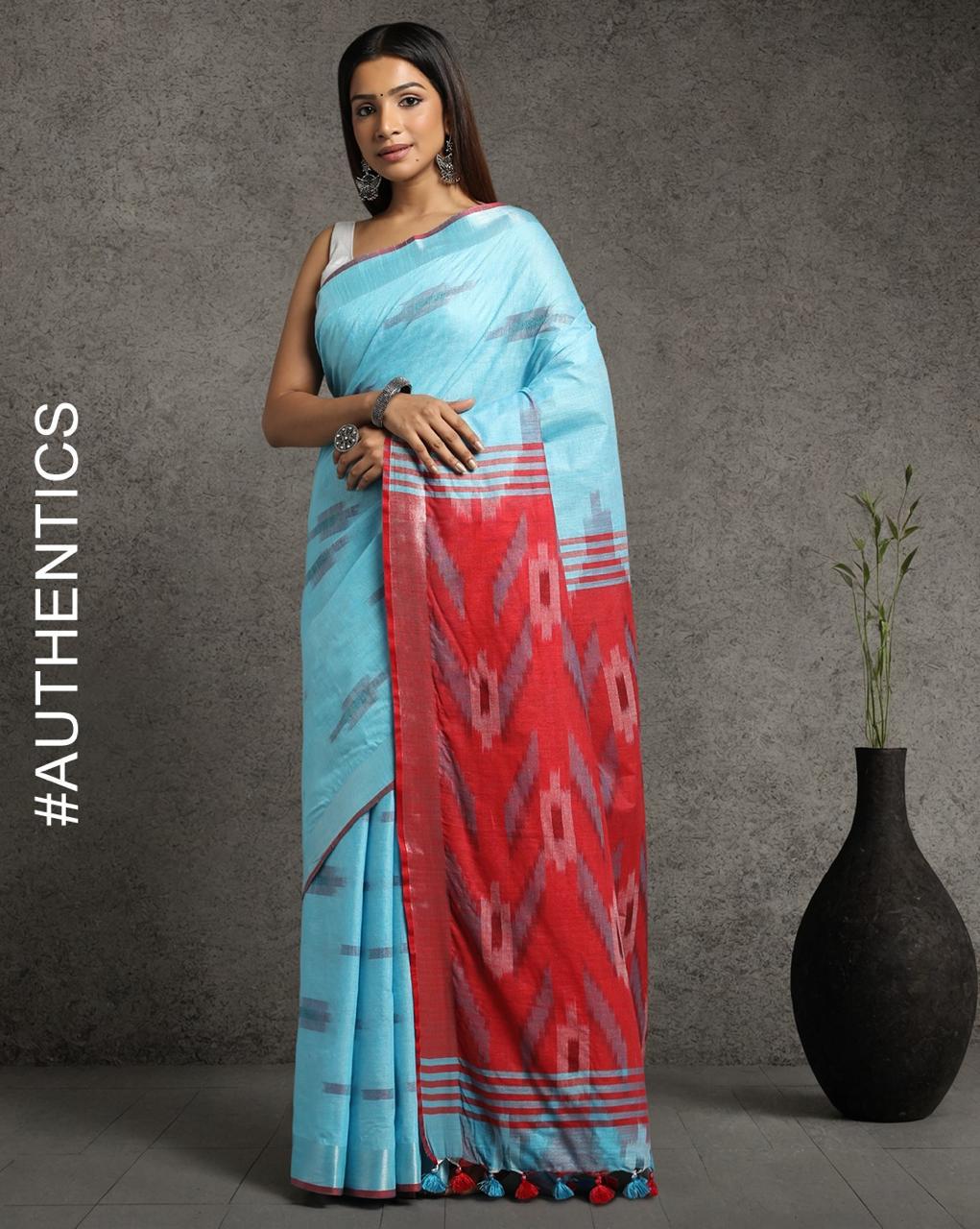 Handwoven Ikkat Design Saree