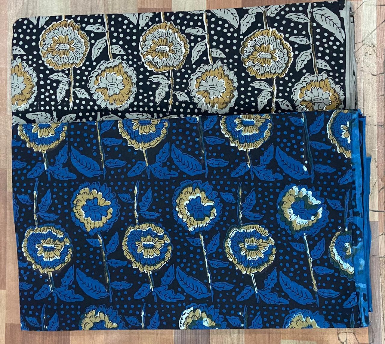 Natural Indigo & Kashish Block Printing Fabric