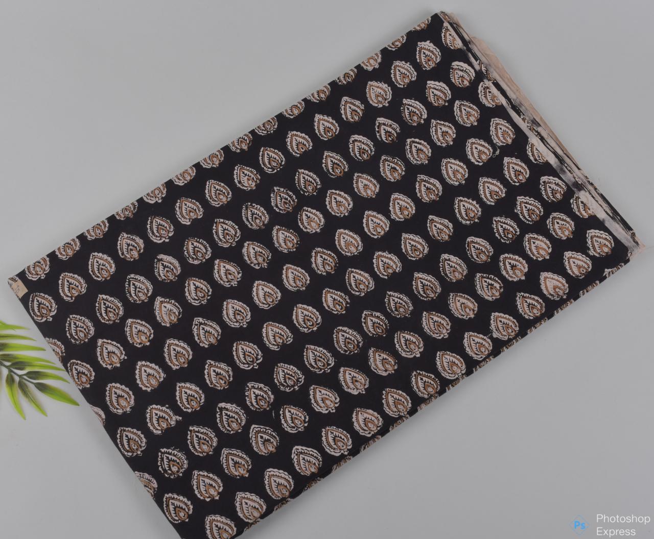 Syahi & Begar (Natural Color) Hand Block Printing Fabric