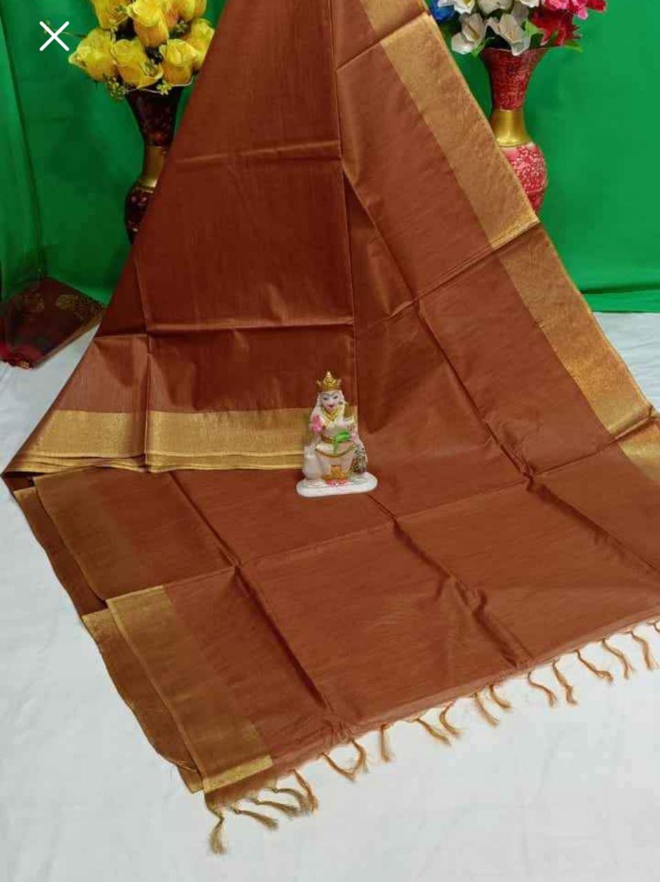 Kota Silk & Viscose Blend Saree with 3" Zari