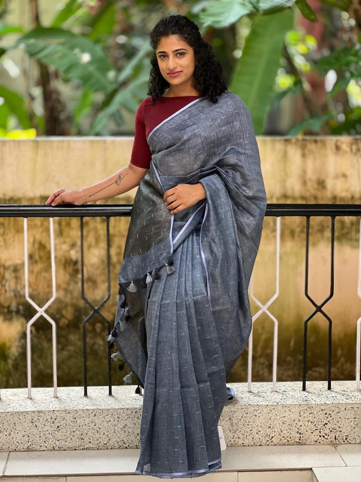 Dotted Kota Silk Blended Saree