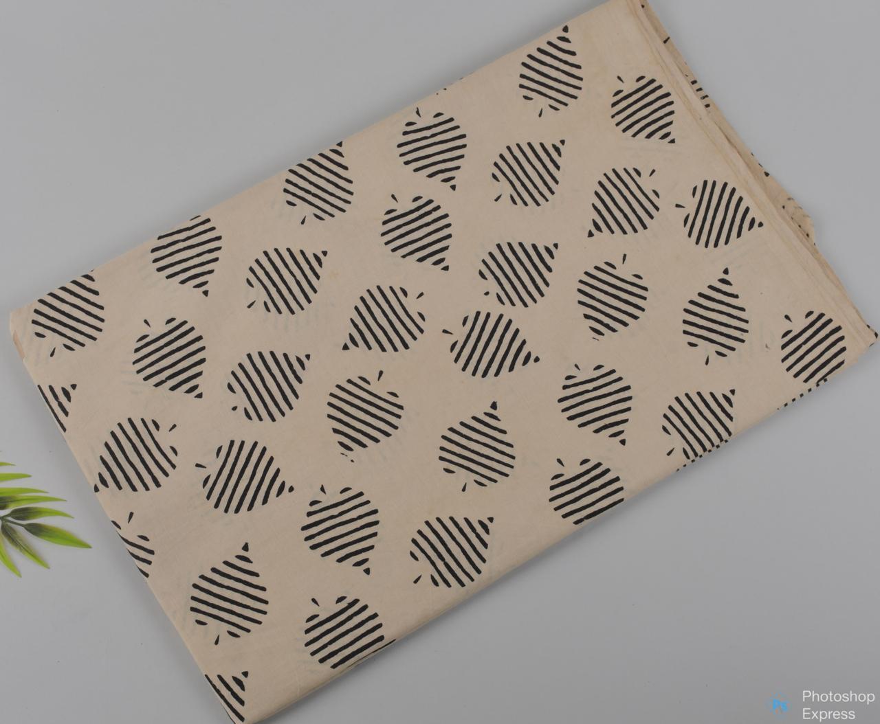 Syahi & Begar (Natural Color) Hand Block Printing Fabric
