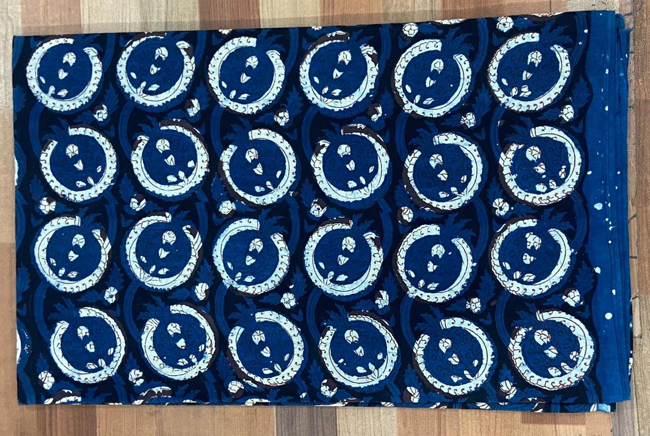 Natural Indigo & Kashish Block Printing Fabric