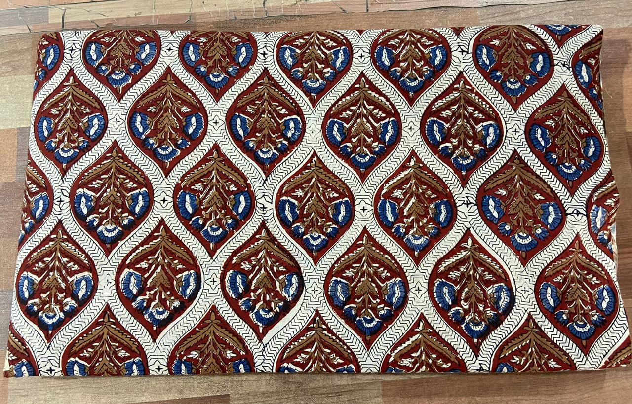 Syahi & Begar (Natural Color) Hand Block Printing Fabric