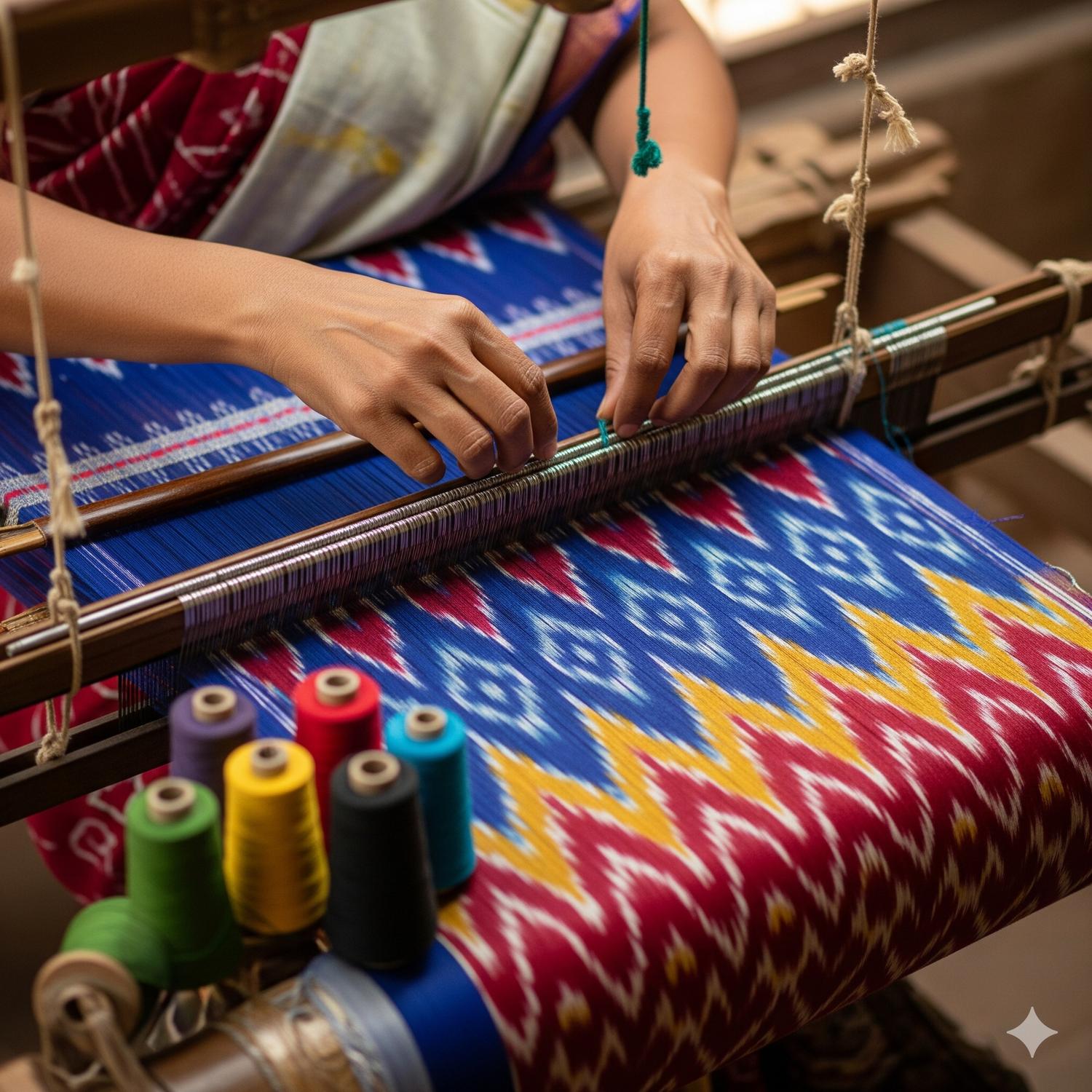 Handwoven Ikkat Design Saree @ Rs. 729/-