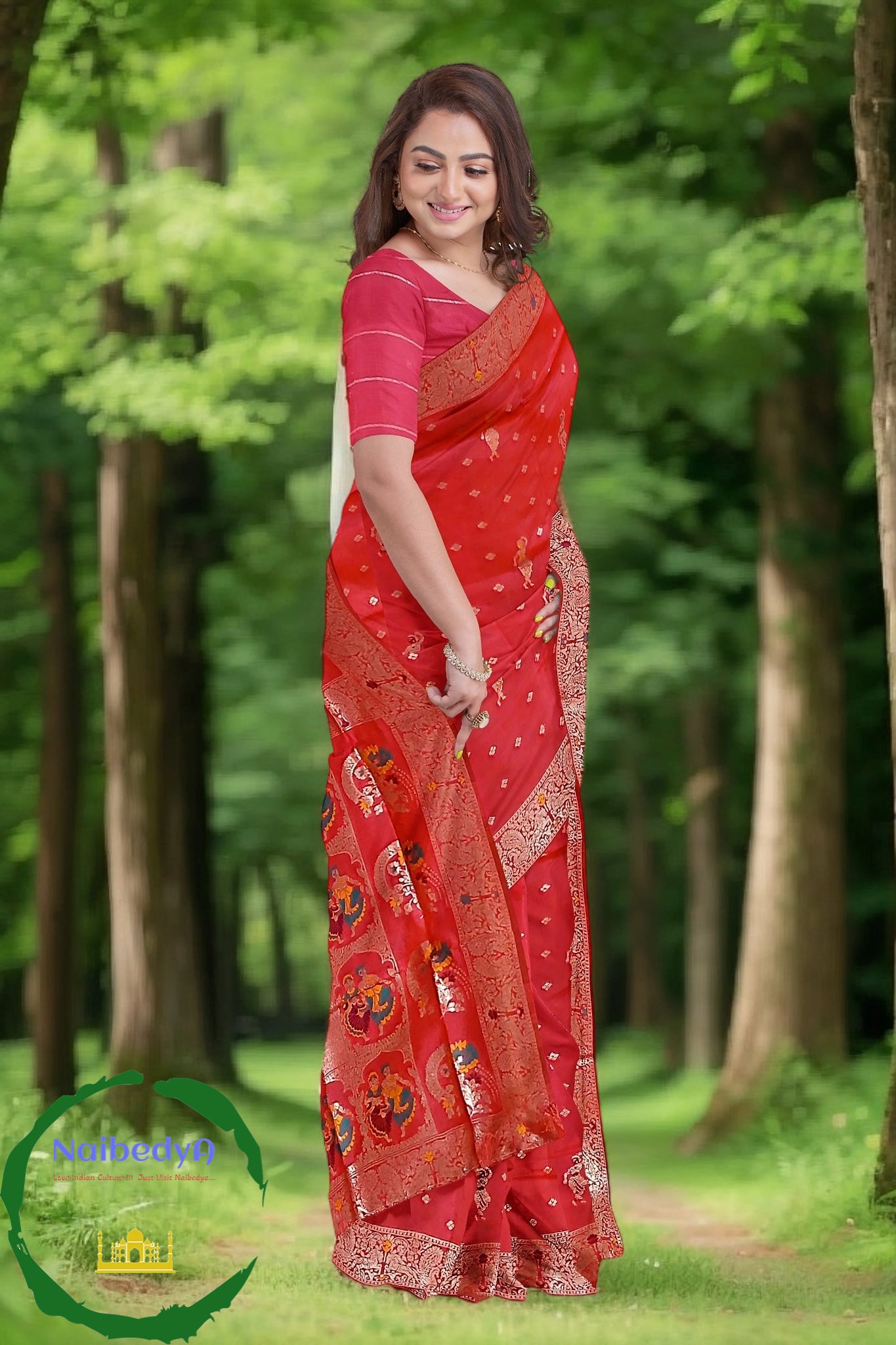 Attractive Swarnachuri Saree with Silver Zari Work