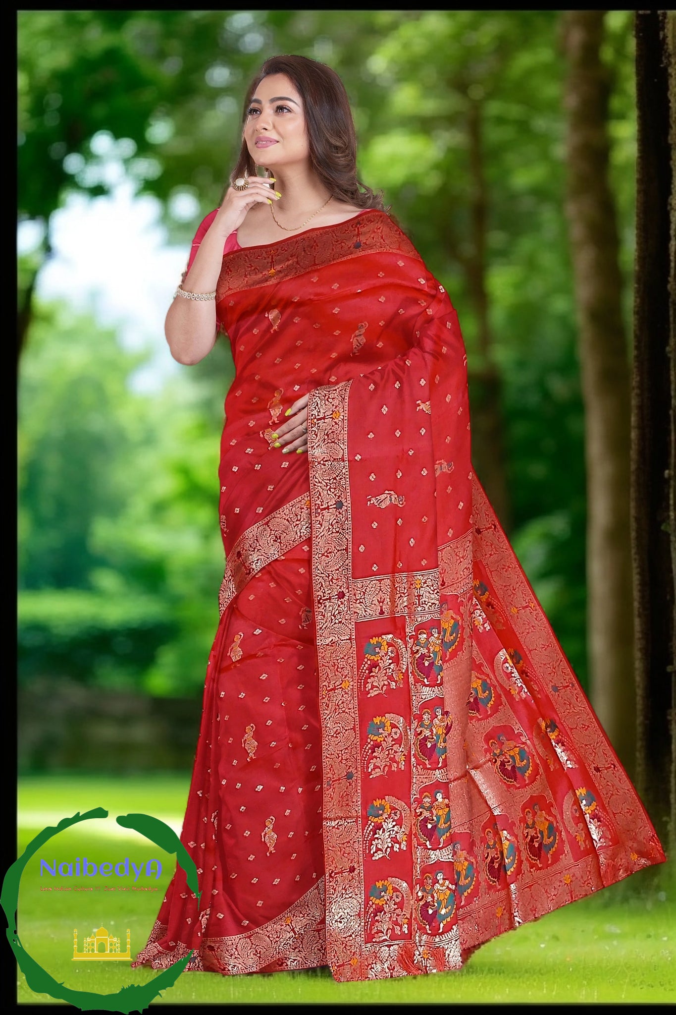 Attractive Swarnachuri Saree with Silver Zari Work