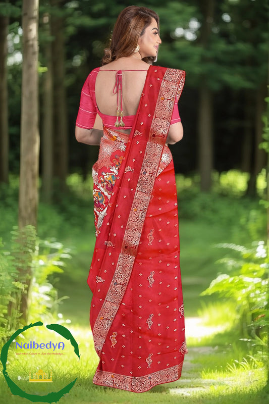 Attractive Swarnachuri Saree with Silver Zari Work