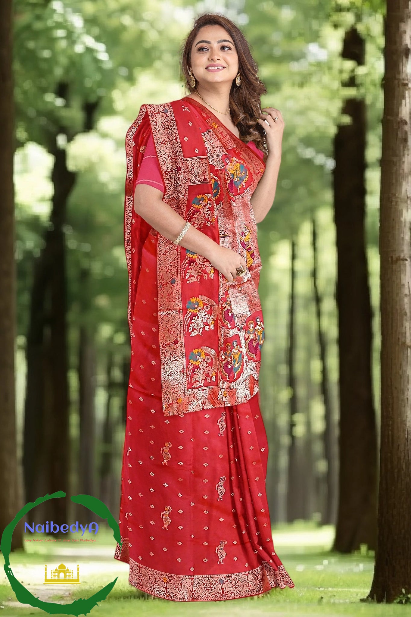 Attractive Swarnachuri Saree with Silver Zari Work