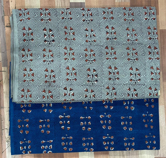 Natural Indigo & Kashish Block Printing Fabric