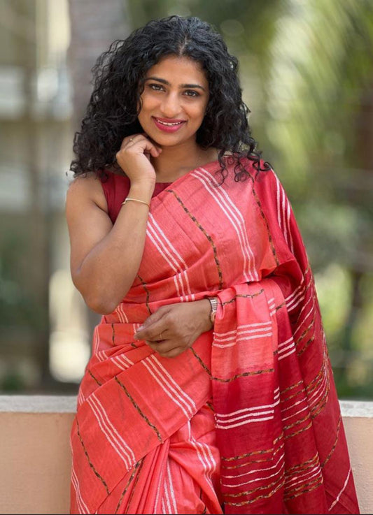 Rambo Stripe Silk Blended Saree