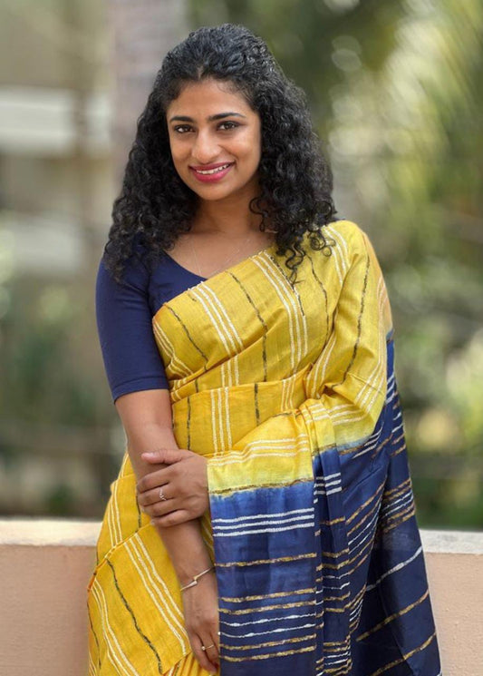 Rambo Stripe Silk Blended Saree