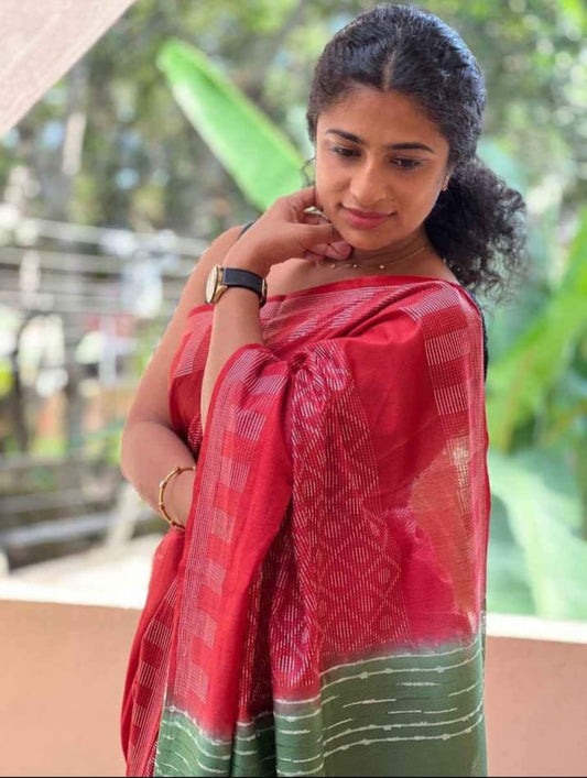 Katali Checks Silk Blended Saree