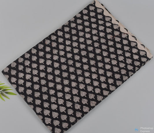 Syahi & Begar (Natural Color) Hand Block Printing Fabric
