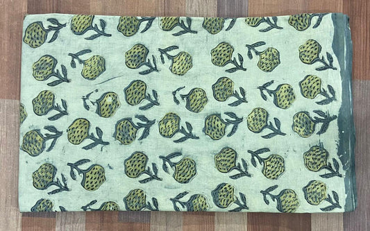 Hand Block Printing Fabric with Synthetic Colors