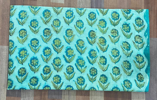 Hand Block Printing Fabric with Synthetic Colors