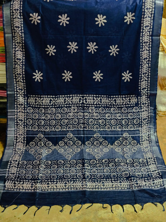 Hand Crafted Batik Print Saree