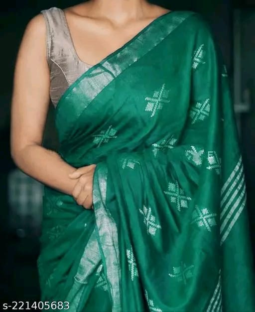 Spider Design Silk Blended Saree
