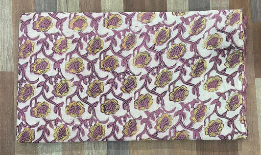 Hand Block Printing Fabric with Synthetic Colors