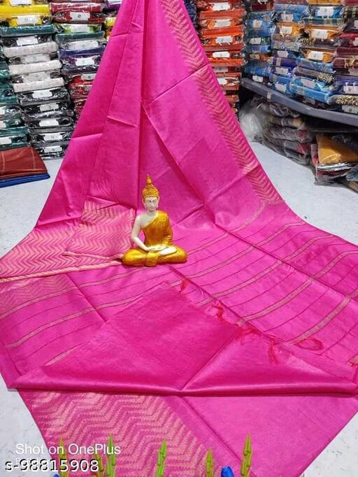 Silk Blend Bhutta Border Saree