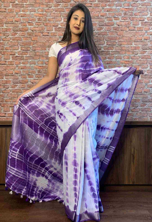 Handcrafted Shibori & Bandhani Technique Saree