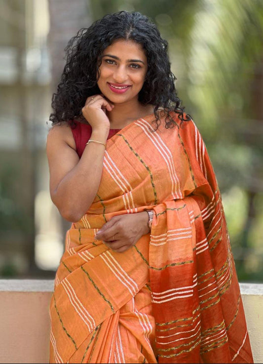 Rambo Stripe Silk Blended Saree