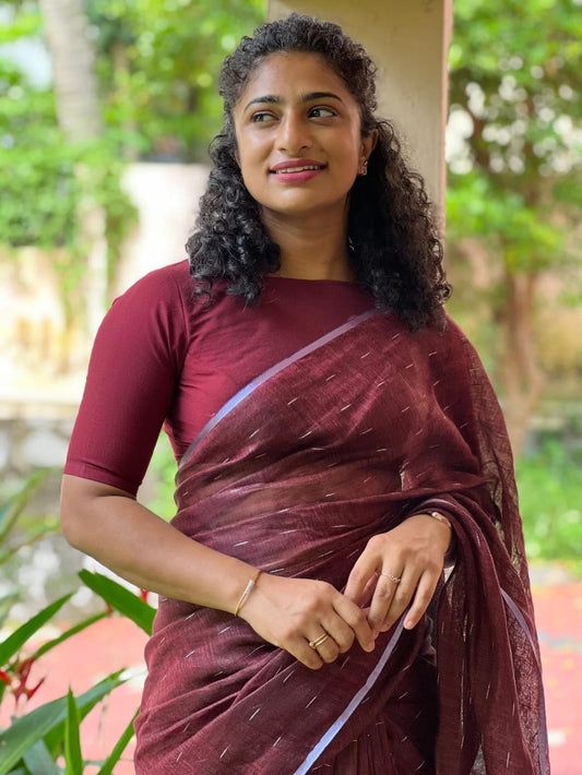 Dotted Kota Silk Blended Saree