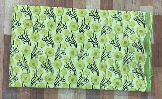 Hand Block Printing Fabric with Synthetic Colors