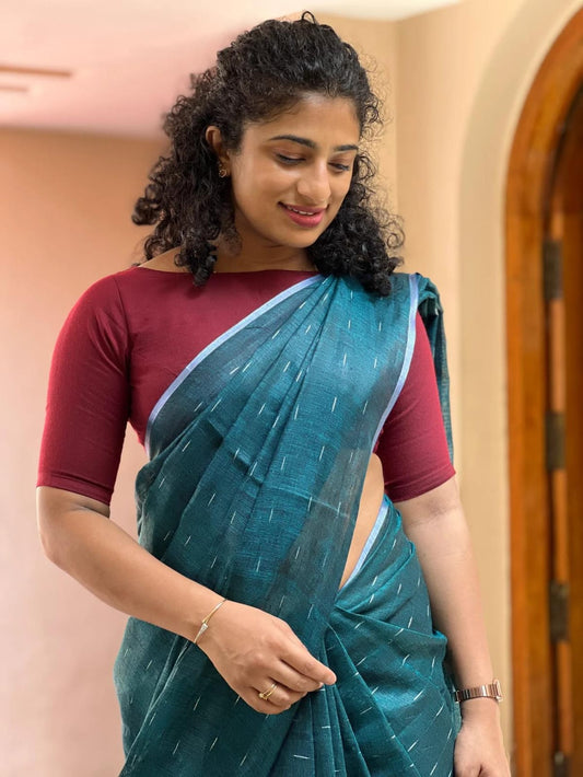 Dotted Kota Silk Blended Saree