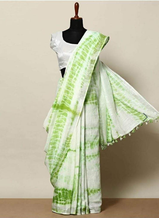 Handcrafted Shibori & Bandhani Technique Saree