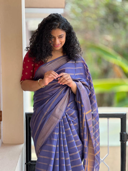 Full Body Zari Silk Blended Saree