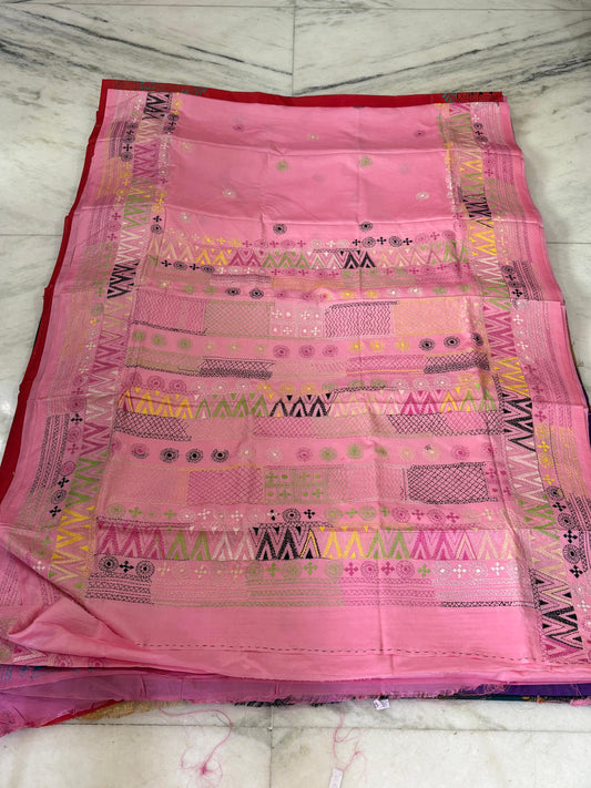 Lambani Hand Crafted Kantha Stitch Saree