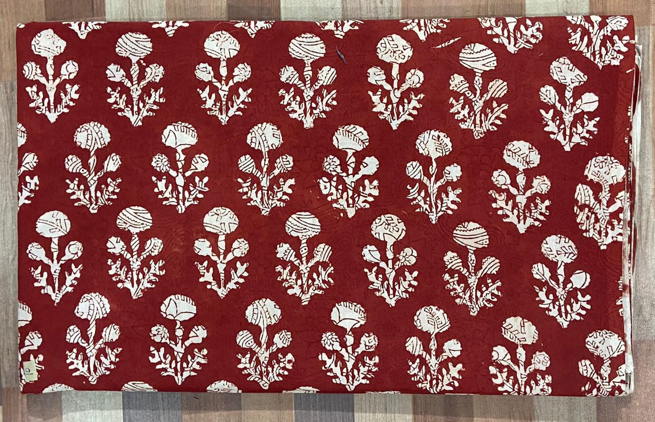 Syahi & Begar (Natural Color) Hand Block Printing Fabric