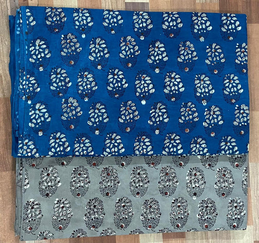 Natural Indigo & Kashish Block Printing Fabric