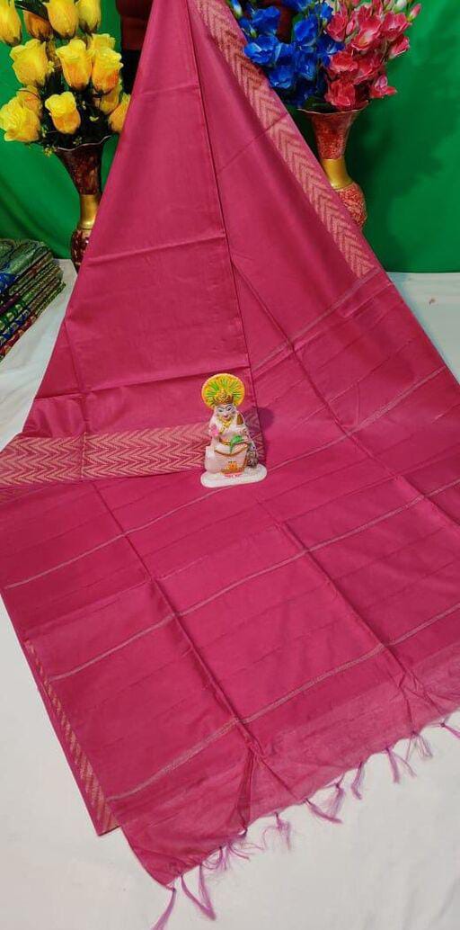 Silk Blend Bhutta Border Saree